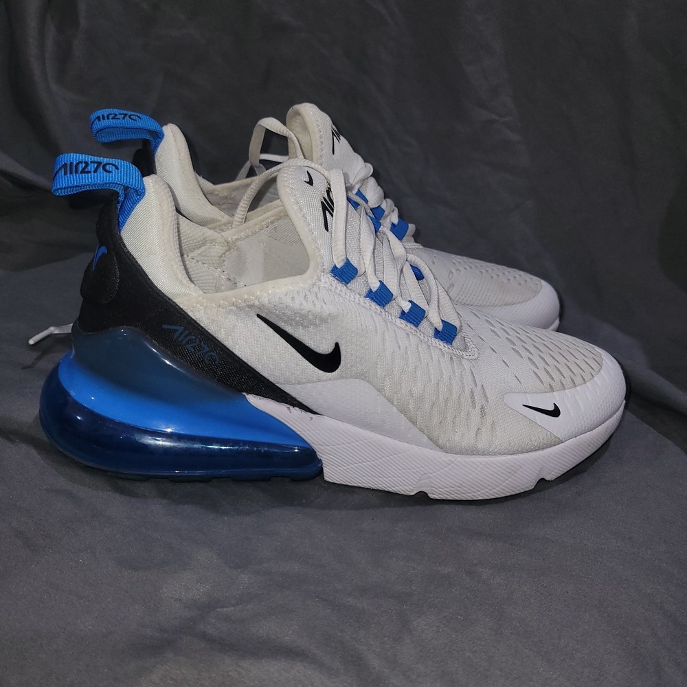 Size 6Y-Nike Air Max 270 GS 'White Photo Blue' 943345-112 (Womens 7)